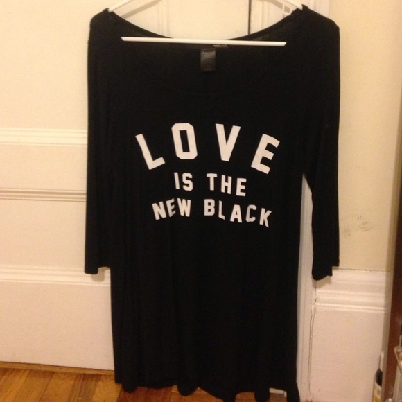 Love is the new black long top - Picture 1 of 1