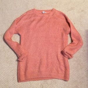 Pink knitted sweater