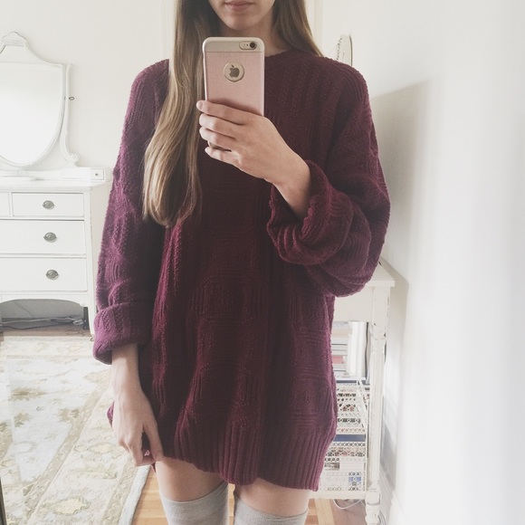 chunky oversized sweater dress