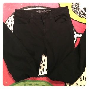 American eagle black high rise jeggings size 12