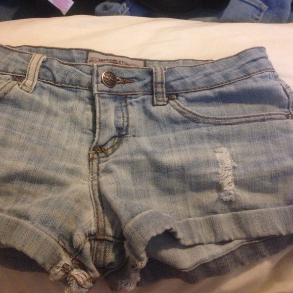 Light wash shorts