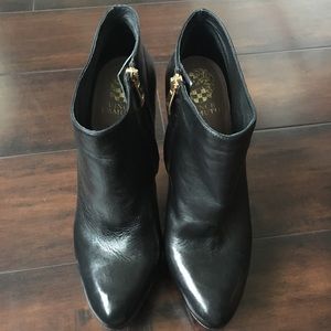Vince Camuto Black Leather Booties