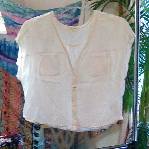 White button up blouse
