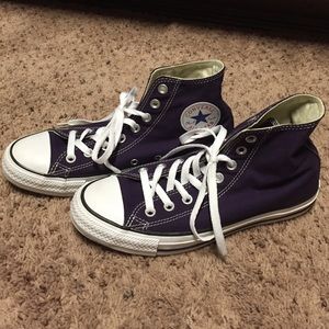 Purple High-top Converse Sneakers