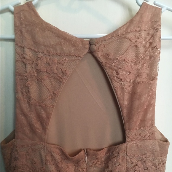 Beautiful pink lace bridesmaid dress