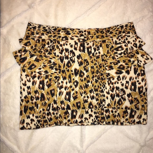 Peplum mini skirt