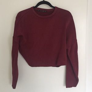 Maroon Zara knit top