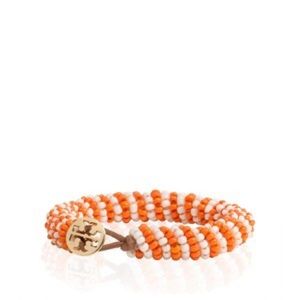 Tory burch beaded orange and white bracelet