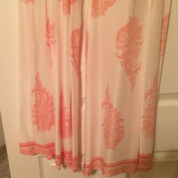 Orange and cream print palazzo pants - Picture 2 of 2