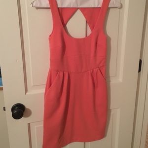 Orange sleeveless dress