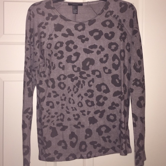 Long sleeve cheetah print sweater