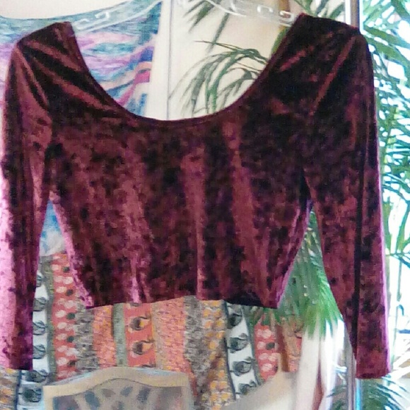 Velvet crop top