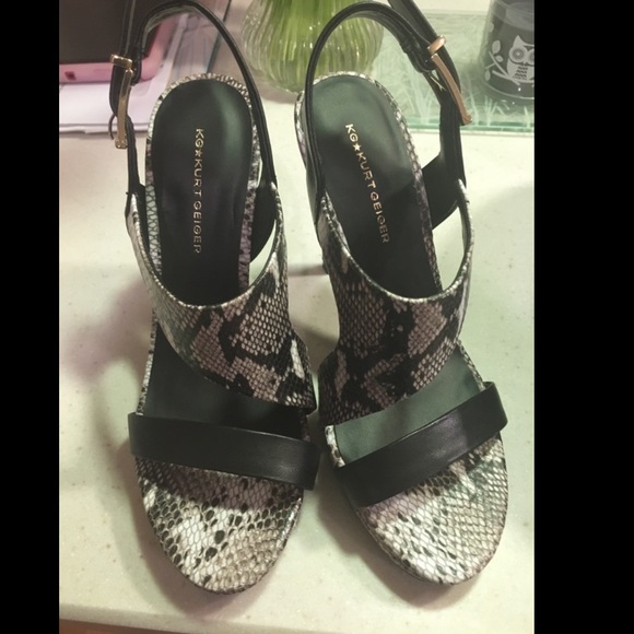 KG Kurt Geiger Leather & snakeskin strappy heels