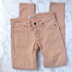 Rich & Skinny light pink peach pencil leg jeans