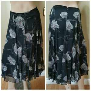 Jones New York Floral Print Skirt