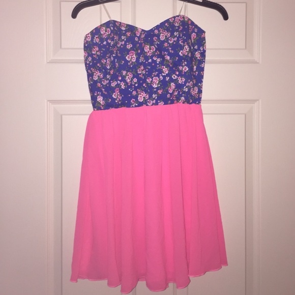 Cobalt blue floral dress
