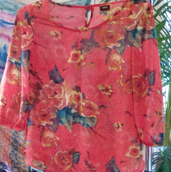 Sheer floral top