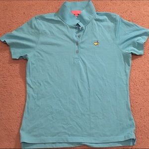 Baby Blue Master's Ladies Golf Shirt