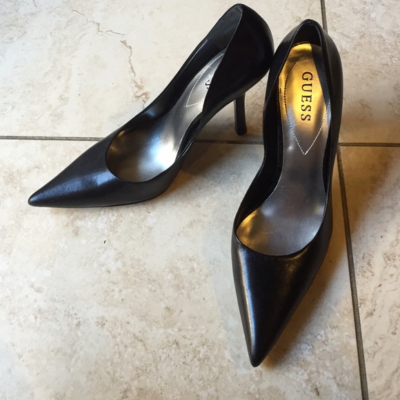 4 inch black Guess heels.