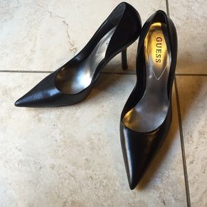 4 inch black Guess heels.