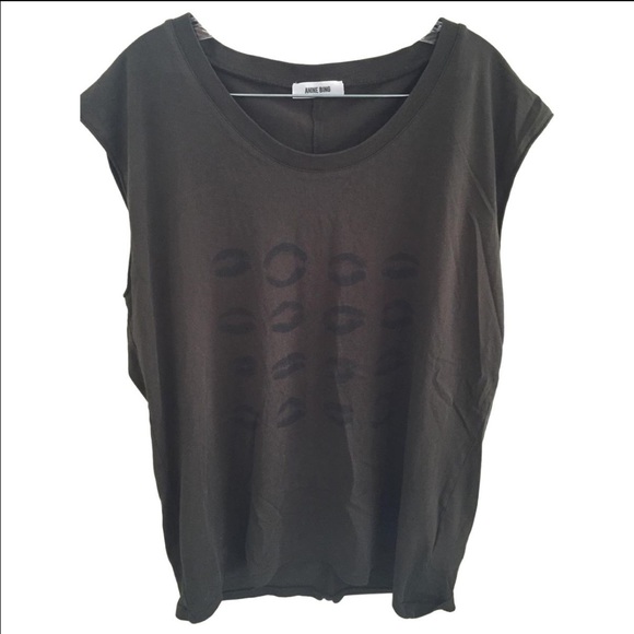 ANINE BING Green Muscle Oversize tshirt tee shirt