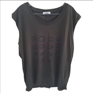 ANINE BING Green Muscle Oversize tshirt tee shirt