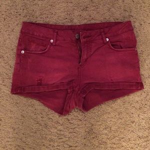 Distressed shorts