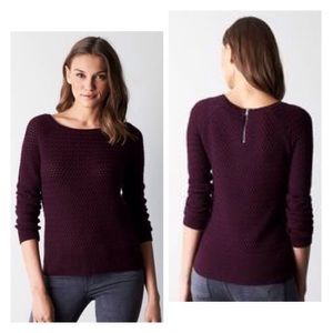 Soft and Cozy Zip Back Crew Sweater