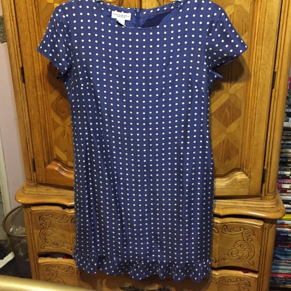 Blue polka dot dress - Picture 1 of 3