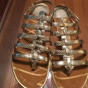 Gold Sam & Libby sandals