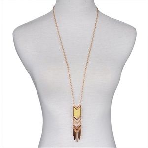Gold-plated fringe necklace! NEW!