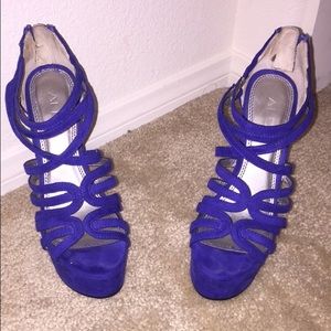 Aldo royal blue strappy heels