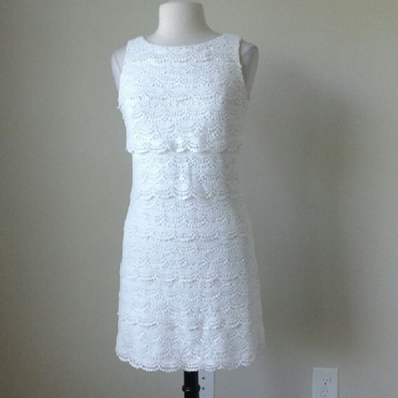 Sleeveless tiered crochet lace shift dress SOLD!!! - Picture 4 of 4