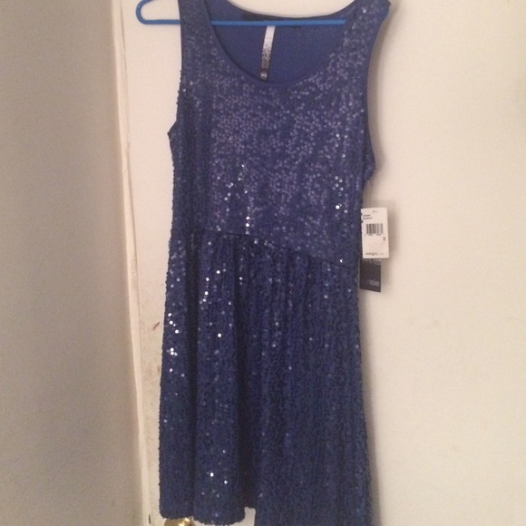 Kensie Blue sequin party dress - Picture 2 of 2