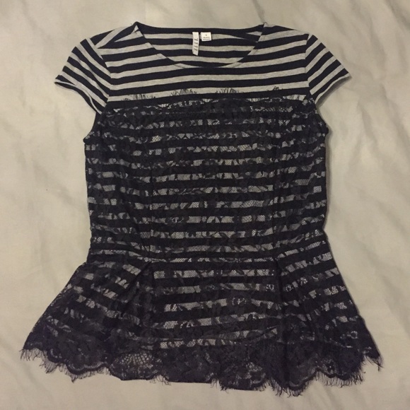 Elle peplum short sleeve top