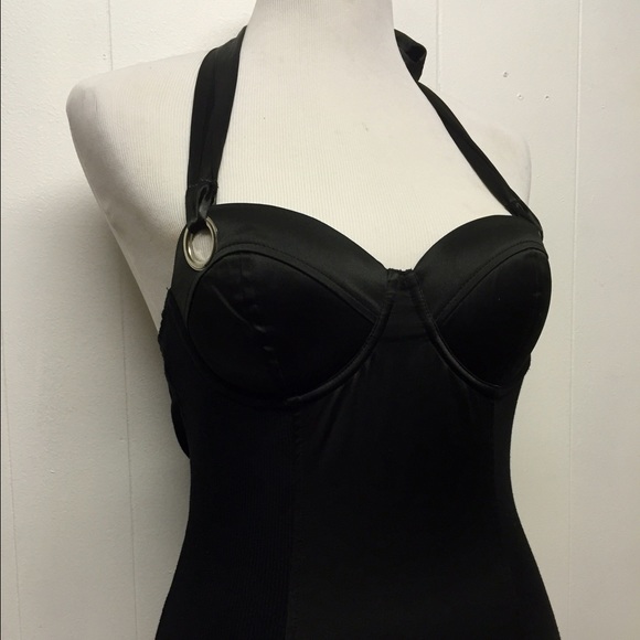 Black Fitted Bustier Dress