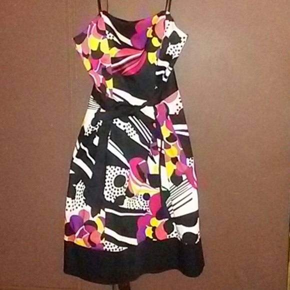 Strapless printed dress - Picture 1 of 1