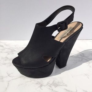 Steve Madden Platform Peep Toe Chunky Heels