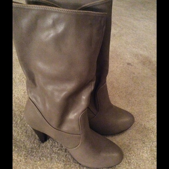 Short Calf Boots In Taupe