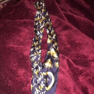 Coach Navy & Gold Scarf
