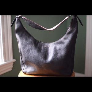 Black Leather Burberry Shoulder Bag