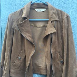 Hollister Brown Suede Fringe Jacket