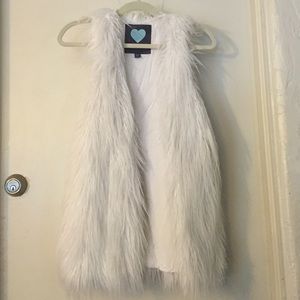 Kendall & Kylie White Fur Vest