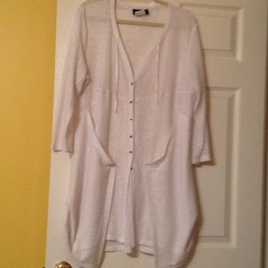 Button front long cardigan