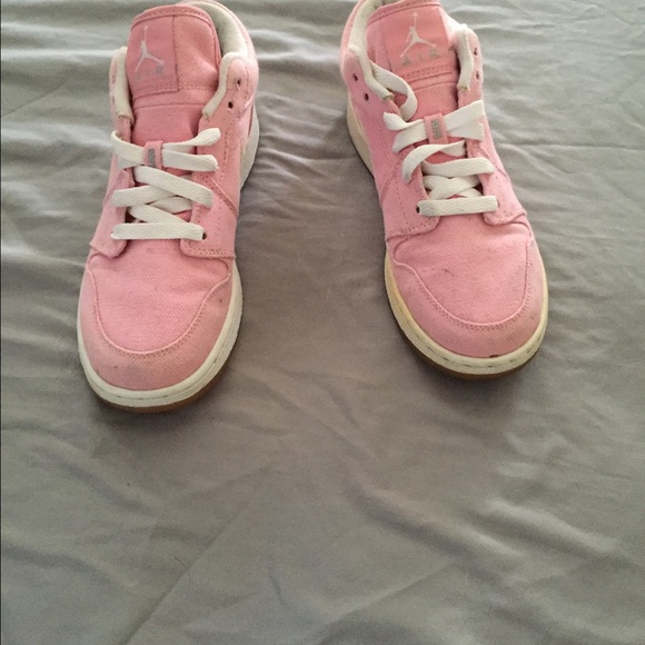 Jordan canvas pink low top ones
