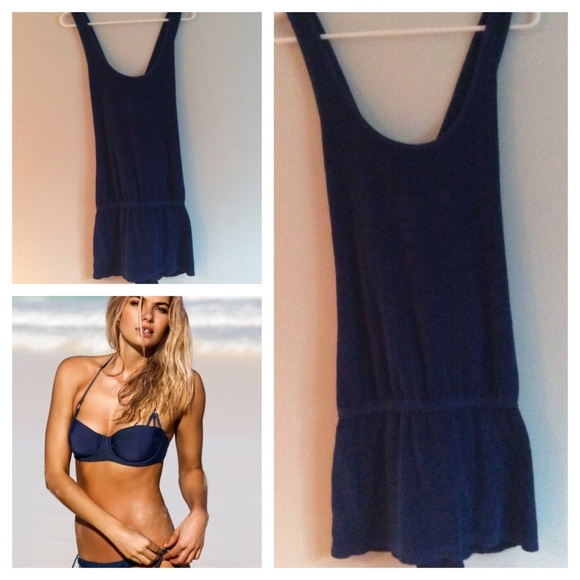 Navy Blue Terry Cloth Swim Coverup by Splendid
