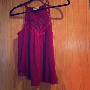 Red Lace Tank