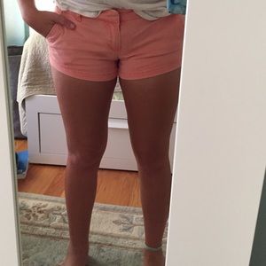 Coral Colored Denim Shorts