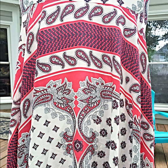 Gorgeous Berry and coral trapeze dress!LAST ONE - Picture 3 of 4