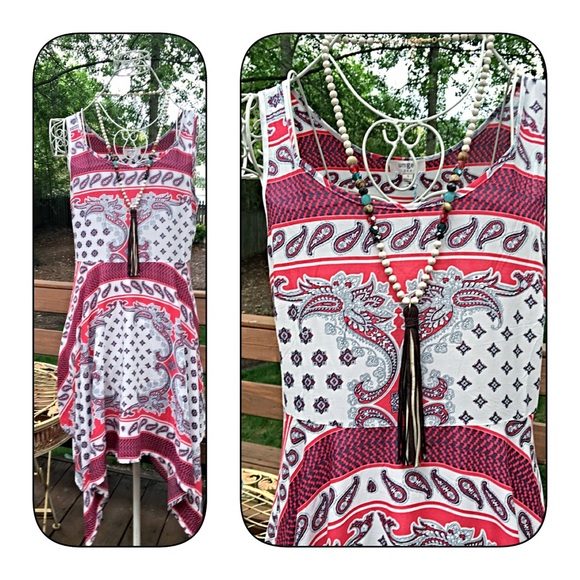 Gorgeous Berry and coral trapeze dress!LAST ONE - Picture 4 of 4